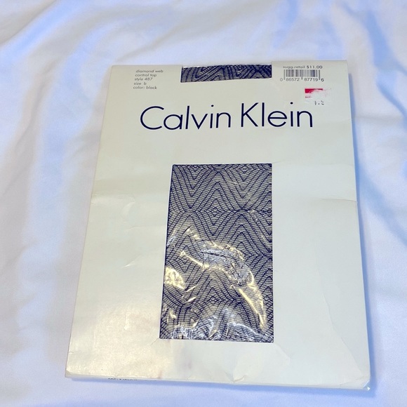 Calvin Klein Accessories - Calvin Klein Diamond Web Control Top Tights NWT